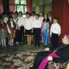 Wizyta Ks. Biskupa Ordynariusza Tadeusza Rakoczego w szkole oraz Sakrament Bierzmowania - 2002r. (1)